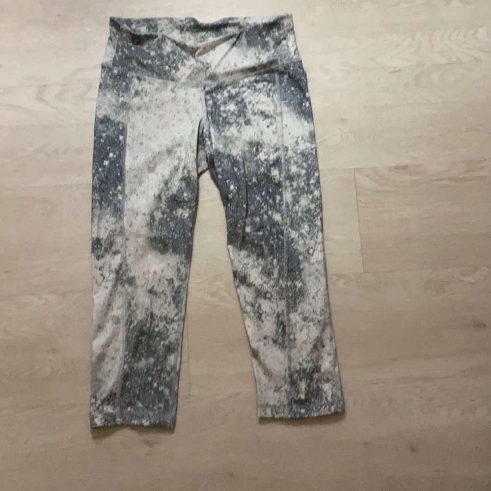 Splatter workout capri leggings